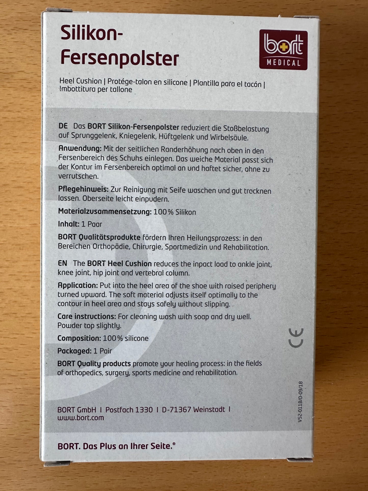 Silikon-Fersenpolster von Bort Medical