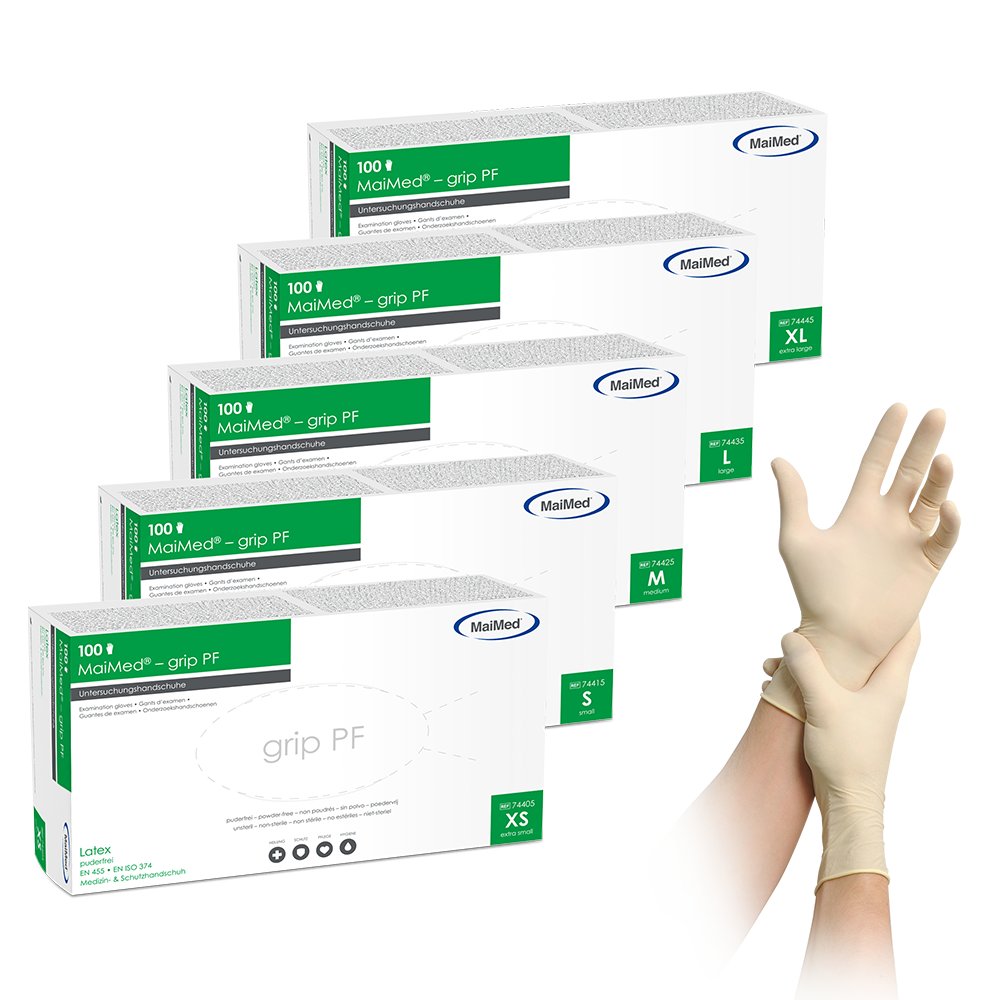 MaiMed grip PF Latexhandschuhe