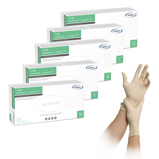 MaiMed sensitiv PF Latexhandschuhe