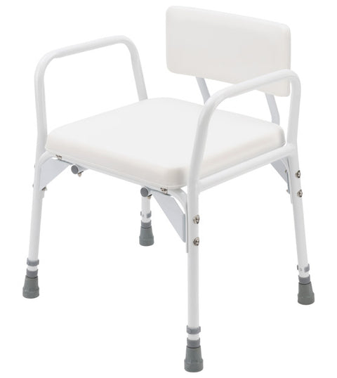 Bischoff & Bischoff DH-44 L XL – höhenverstellbarer XL-Duschstuhl mit Rückenlehne bis 170 kg