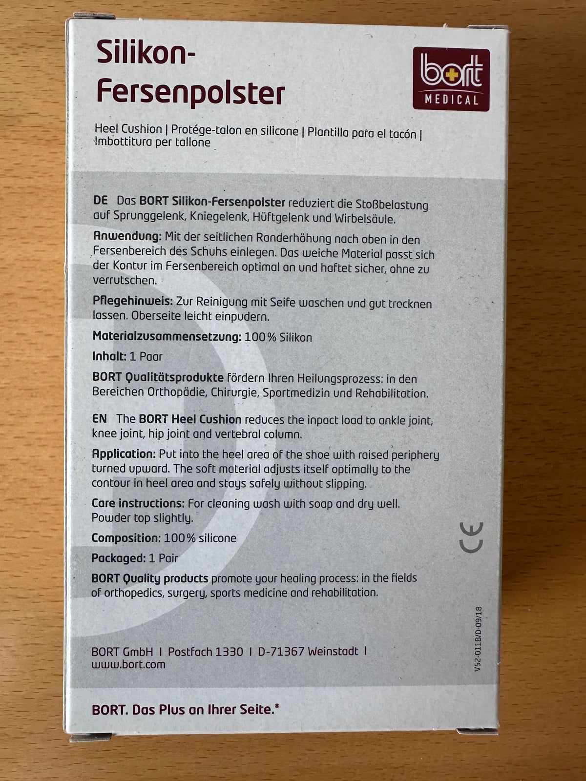 Silikon-Fersenpolster von Bort Medical