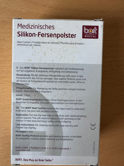 Medizinische Silikon-Fersenpolster Größe L