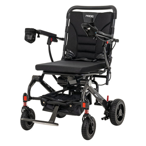 Pride Mobility Products Pride Jazzy Carbon Ultra Lite – faltbarer Carbon Elektrorollstuhl, 6 km/h