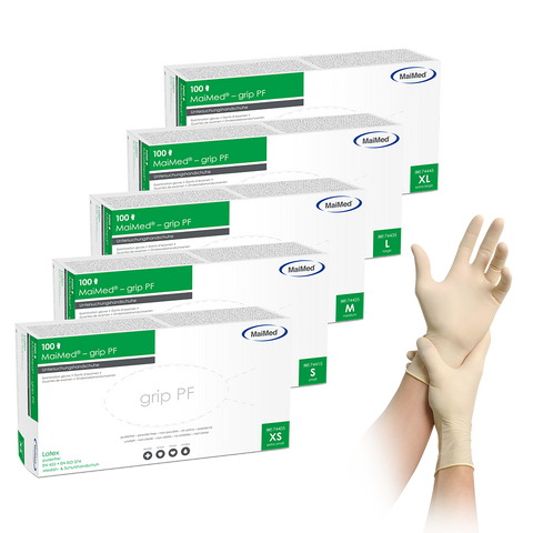 MaiMed grip PF Latexhandschuhe