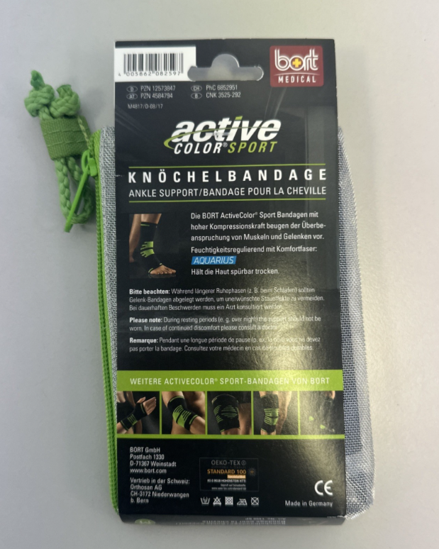 BORT ActiveColor Спортивный бандаж Голеностоп Локоть Бедро Компрессия Ассортимент