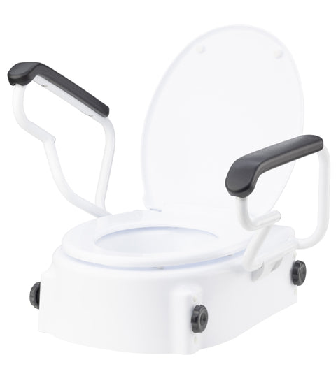 Bischoff & Bischoff TSE-A – höhenverstellbare Toilettensitzerhöhung mit Armlehnen bis 136 kg